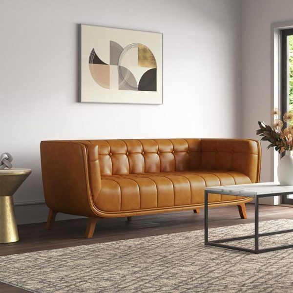 Ardrie Stylish and Durable Faux Leather Sofa