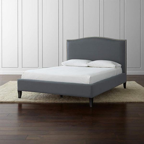 Comfortable Bed with Fabric Upholstered
