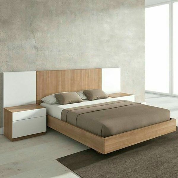 Elida Bed Frame with Brown Finish