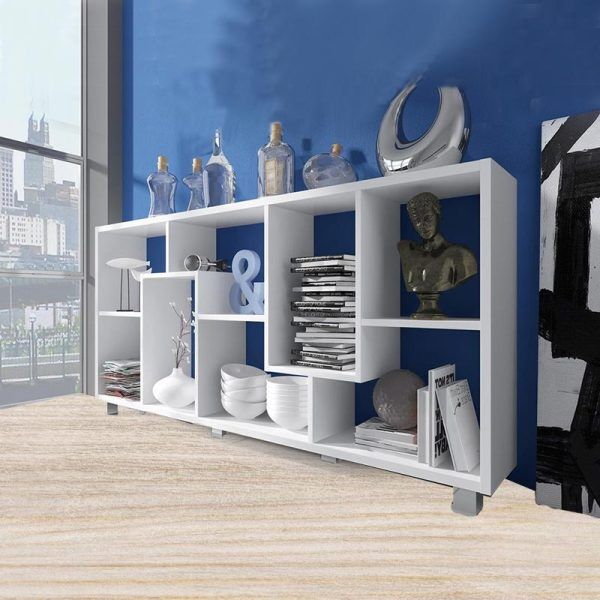 Horizontal Wall Unit with Open Shelving