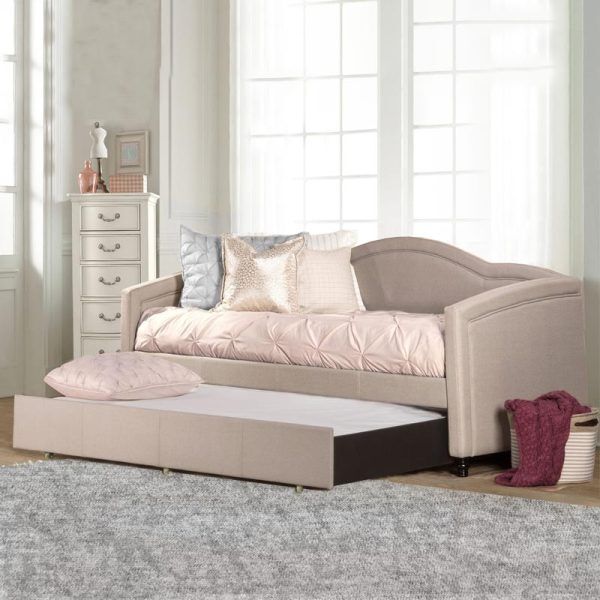 Jasmine Daybed Fabric Upholstered with Trundle