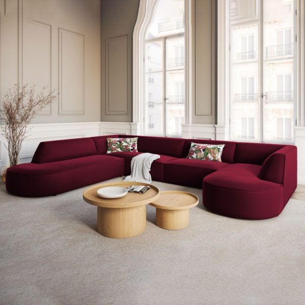 Paragon Furniture Modern Round Chaise Sofa