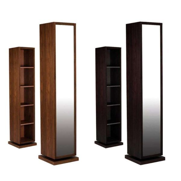 Modern Rotating Mirrored Wardrobe Cabinet