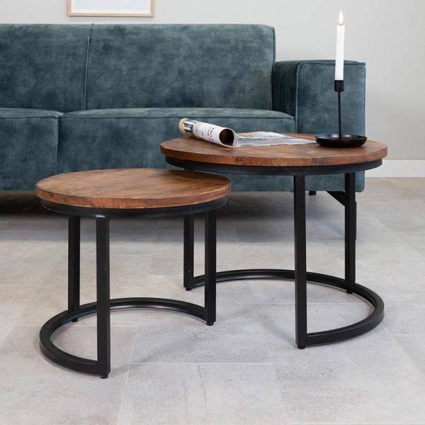 Round Shape Industrial Coffee Table