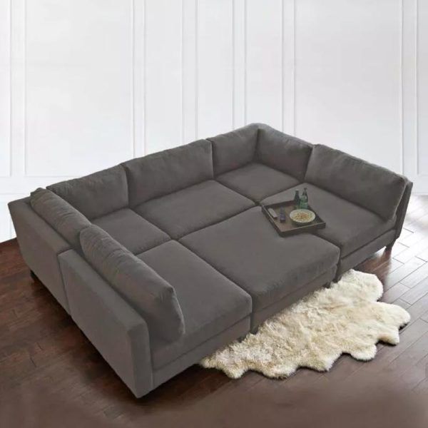 Modular Sectional Sofa With Ottoman
