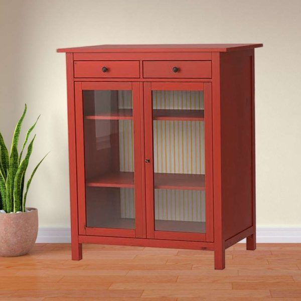 Bathroom Closet Cabinet with 2 Drawers Mirrored