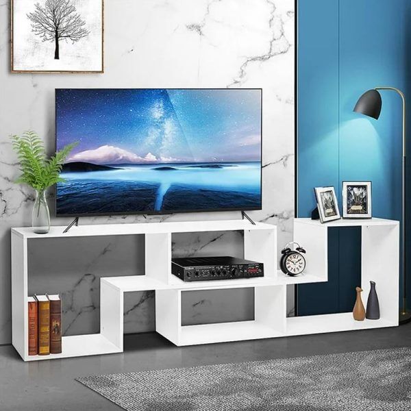 Adjustable TV Console and Bookcase Combination