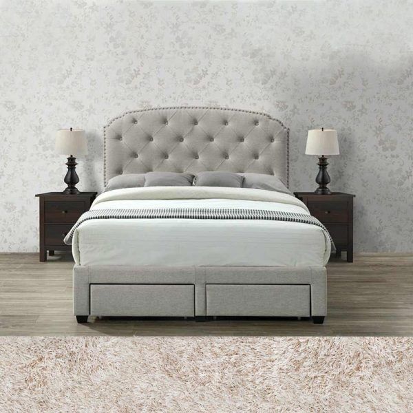 Drawers Storage Bed with Pogradec Tufting