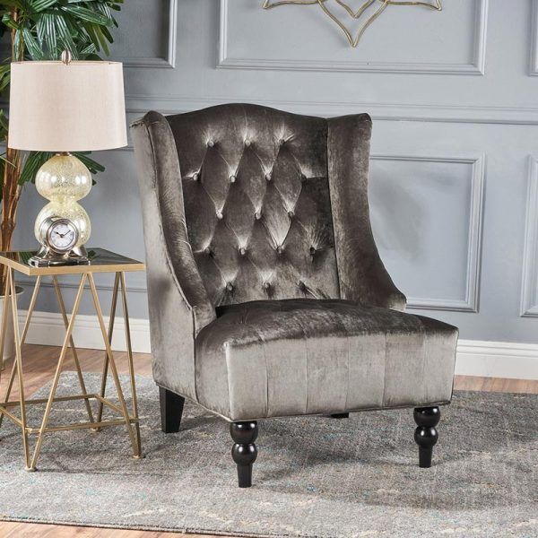 Elegant Toddman Club Chair in Velvet