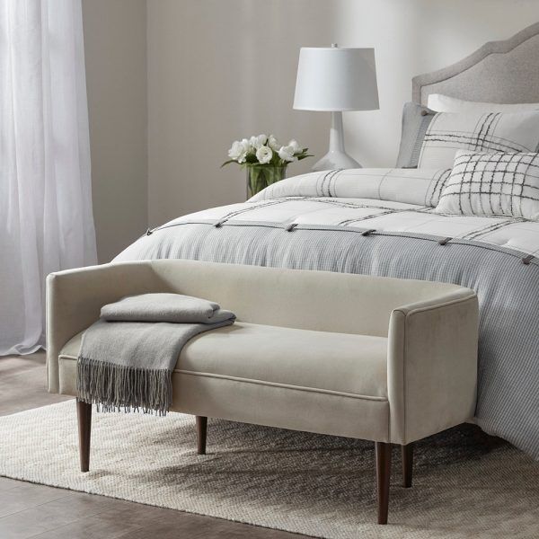 Paragon Lovisa Accent Bench in Cream Color