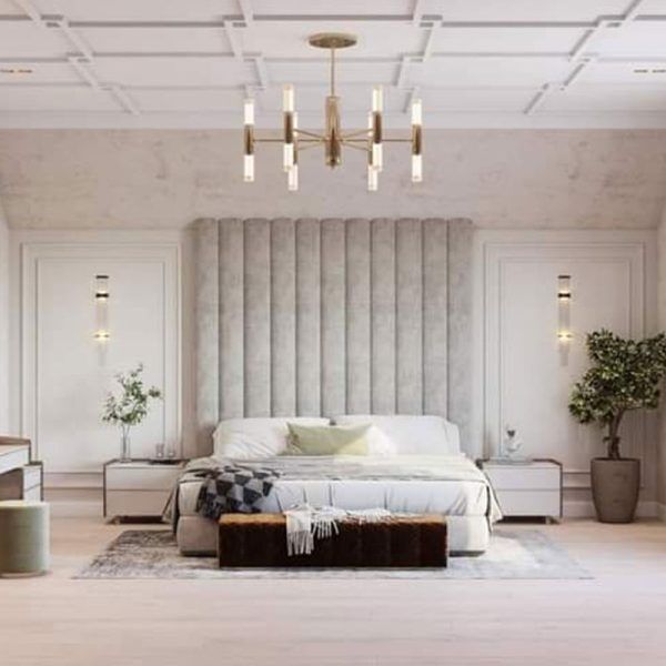 Vertical Channel Design Wall Panel Bed