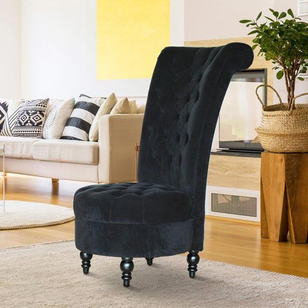 High Back Orchid Chair with Tufted Design