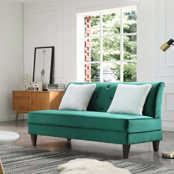 Simple  Armless 2 Seater Sofa